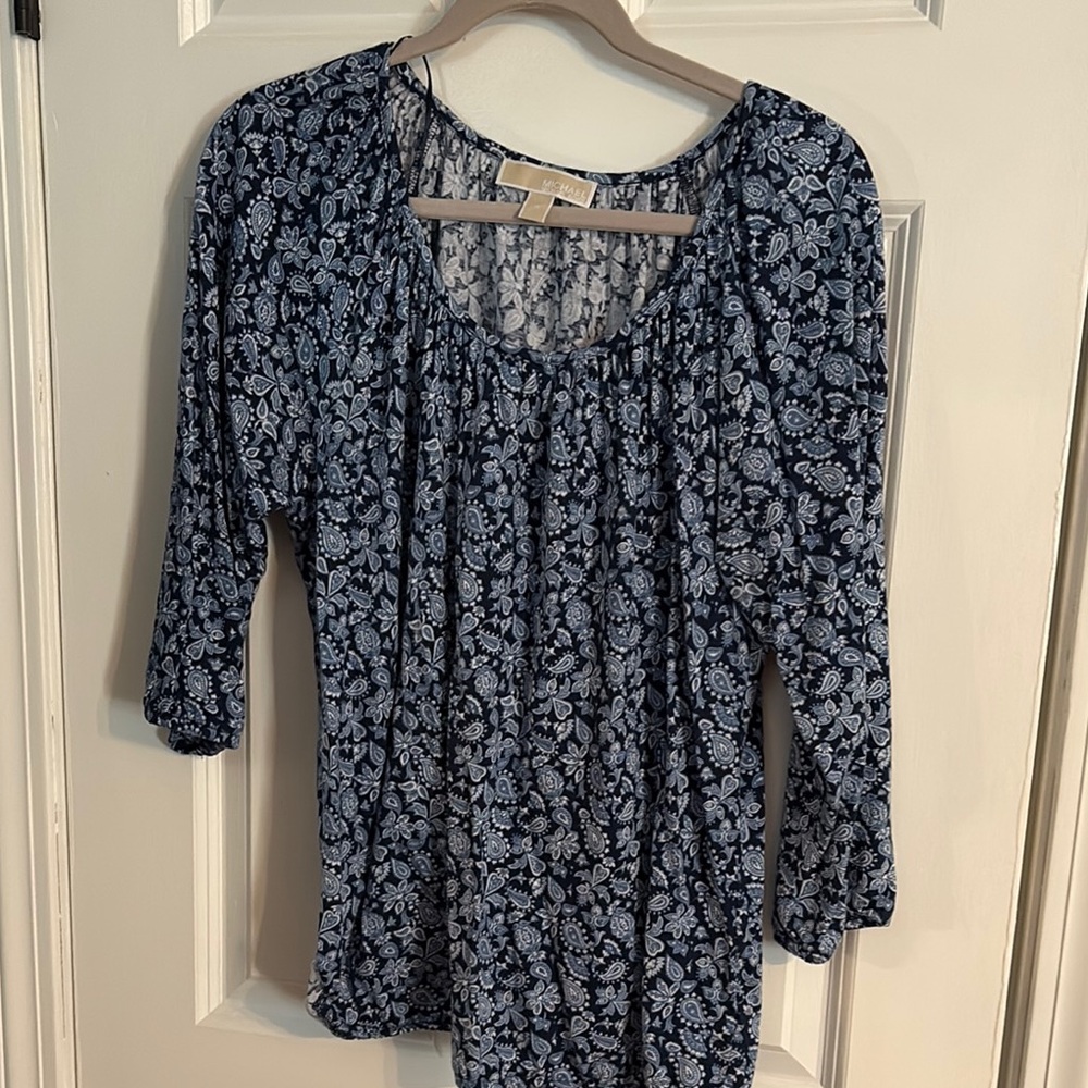 Floral Blue Women's Top
